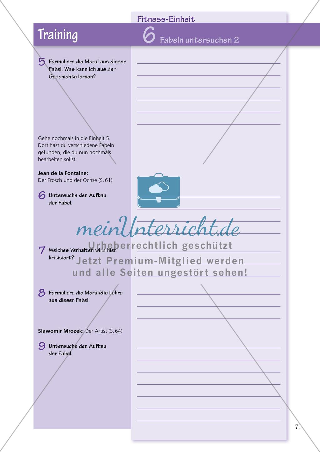 Untersuchen und Gestalten von Texten: Moral einer Fabel Preview 6