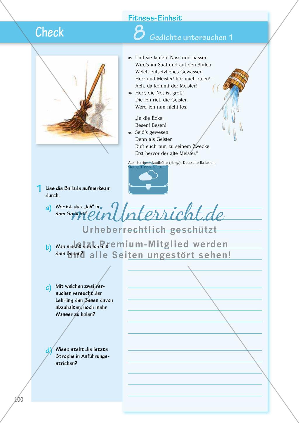 Untersuchen und Gestalten von Texten: Einführung Gedichte Preview 13