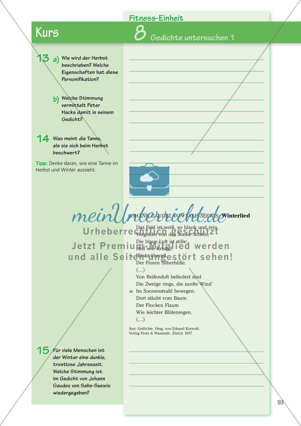 Untersuchen und Gestalten von Texten: Einführung Gedichte Preview 6