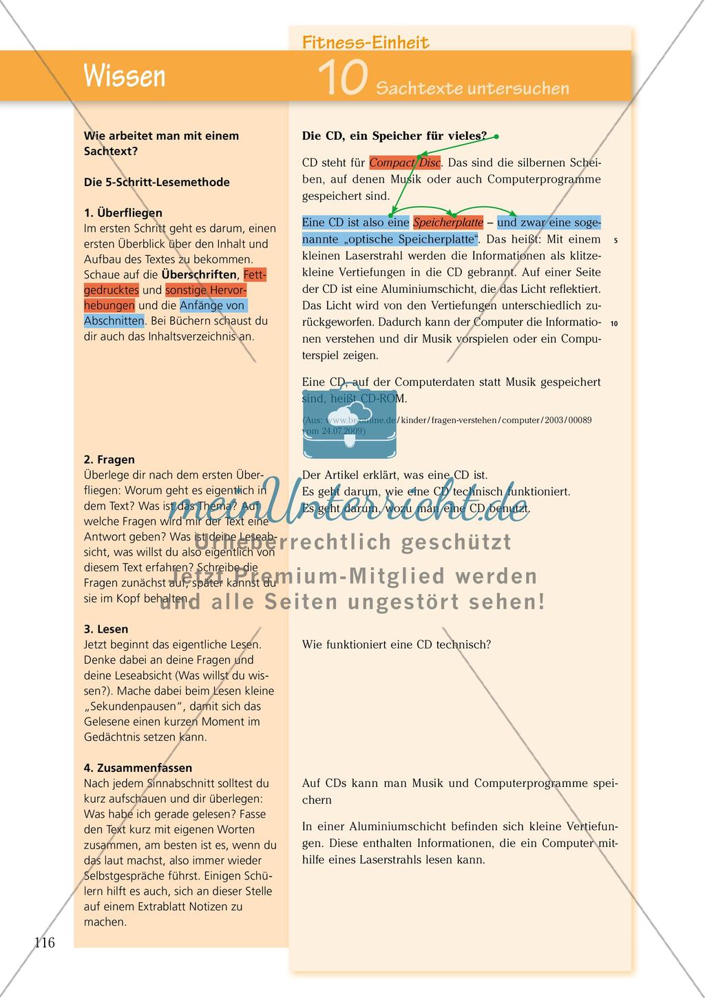 Untersuchen und Gestalten von Texten: Sachtexte Preview 2