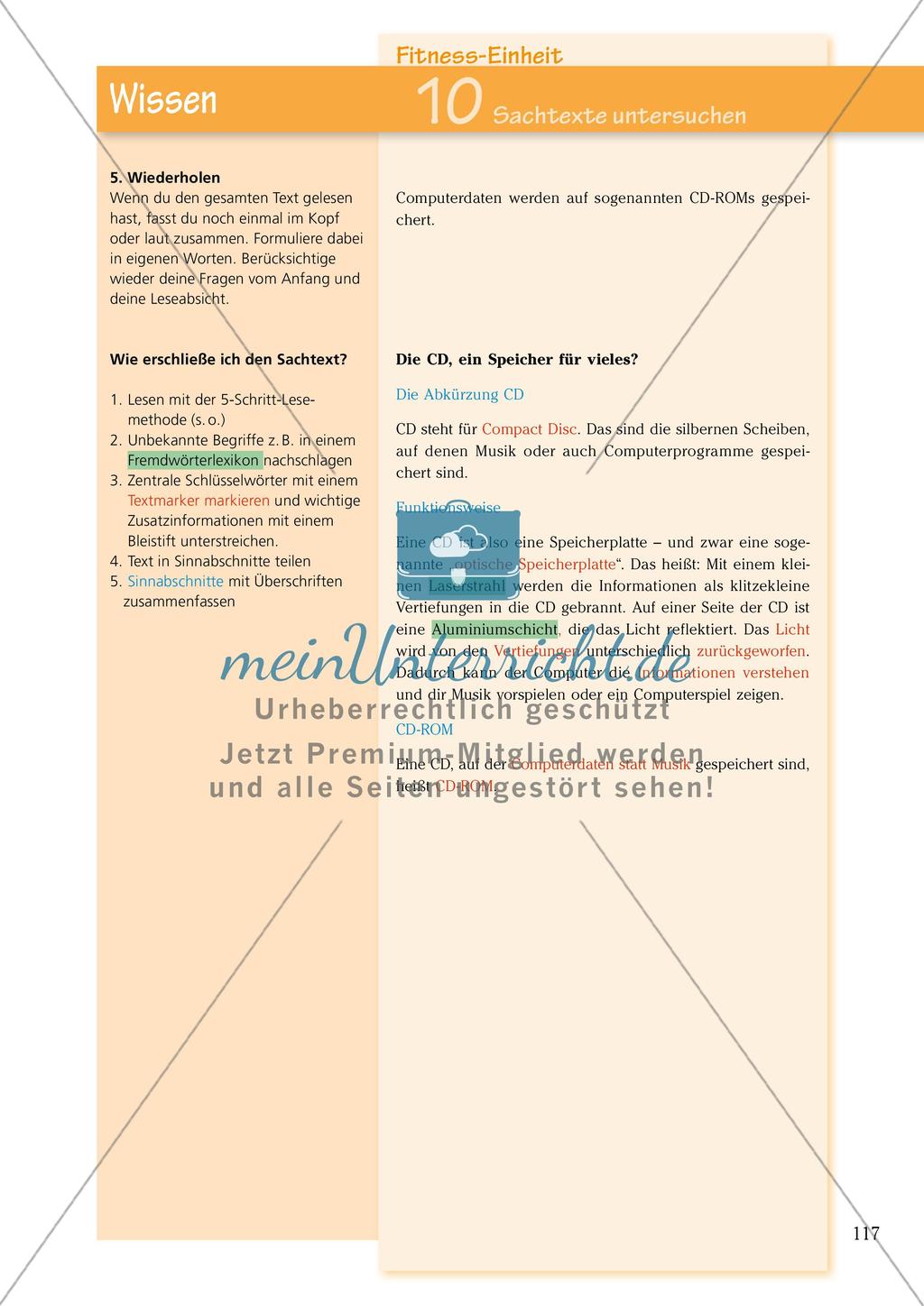 Untersuchen und Gestalten von Texten: Sachtexte Preview 3
