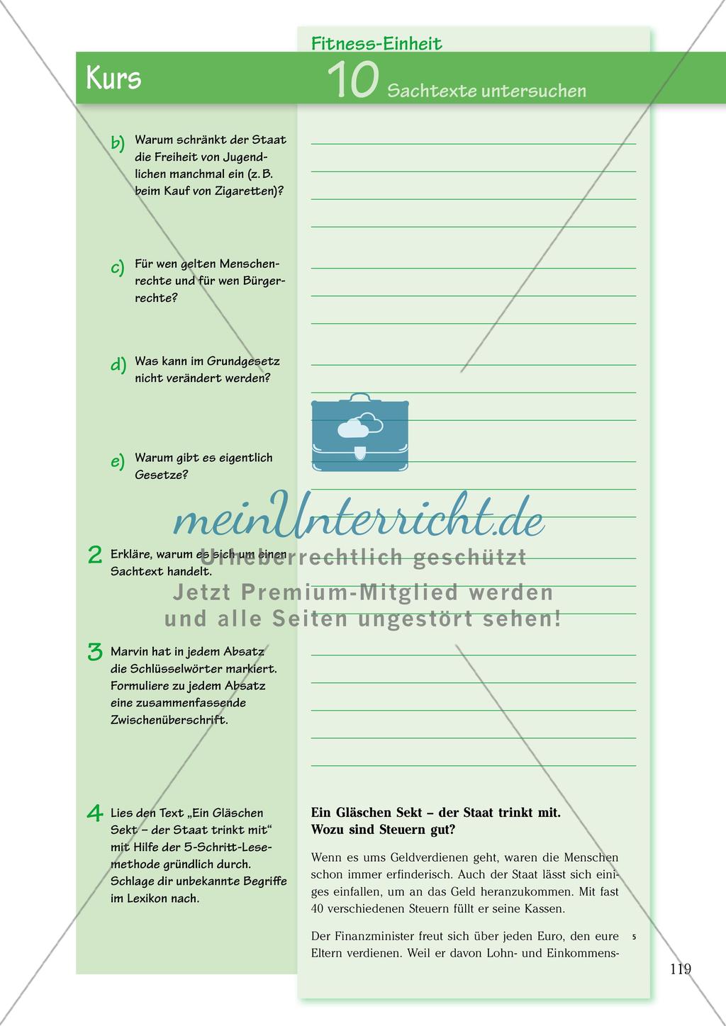 Untersuchen und Gestalten von Texten: Sachtexte Preview 5