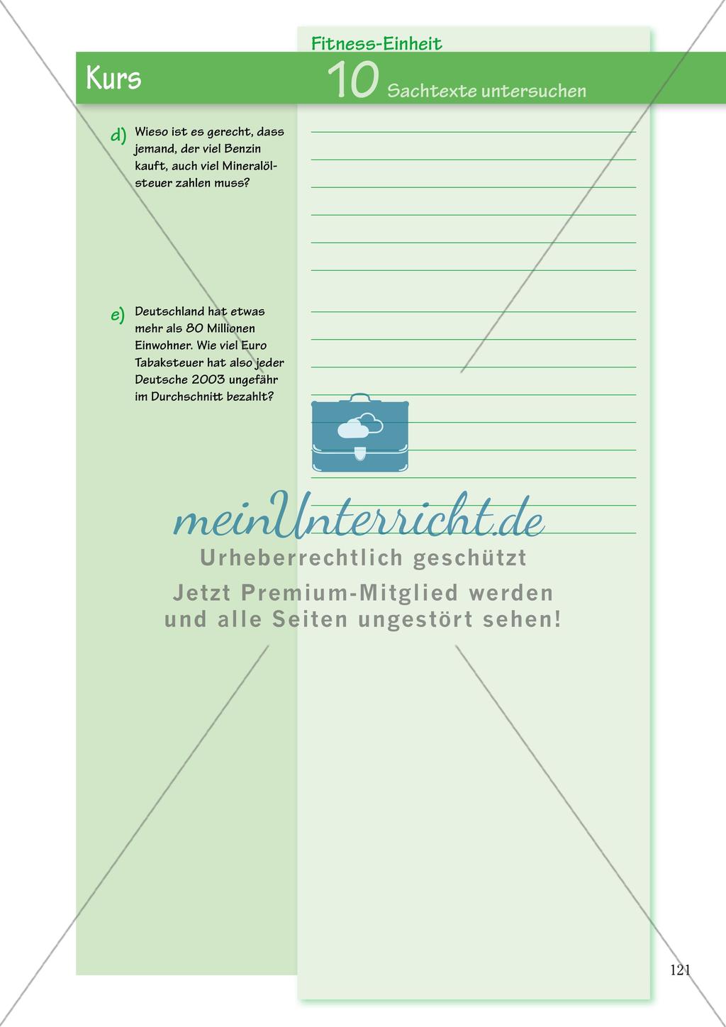 Untersuchen und Gestalten von Texten: Sachtexte Preview 7