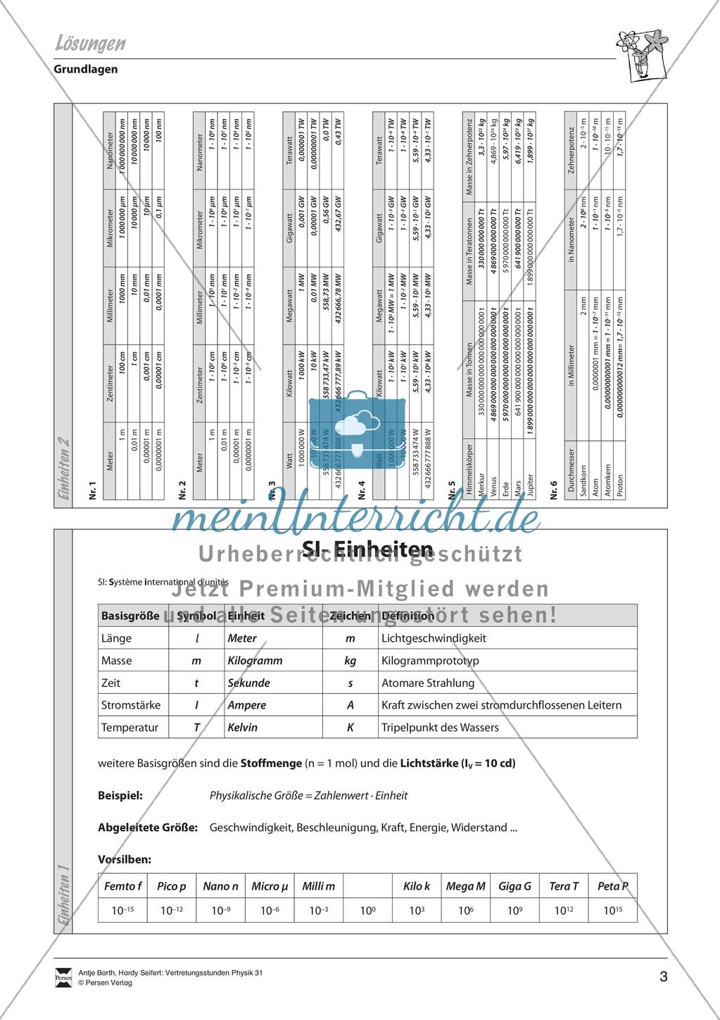 Physikalische Einheiten Preview 4