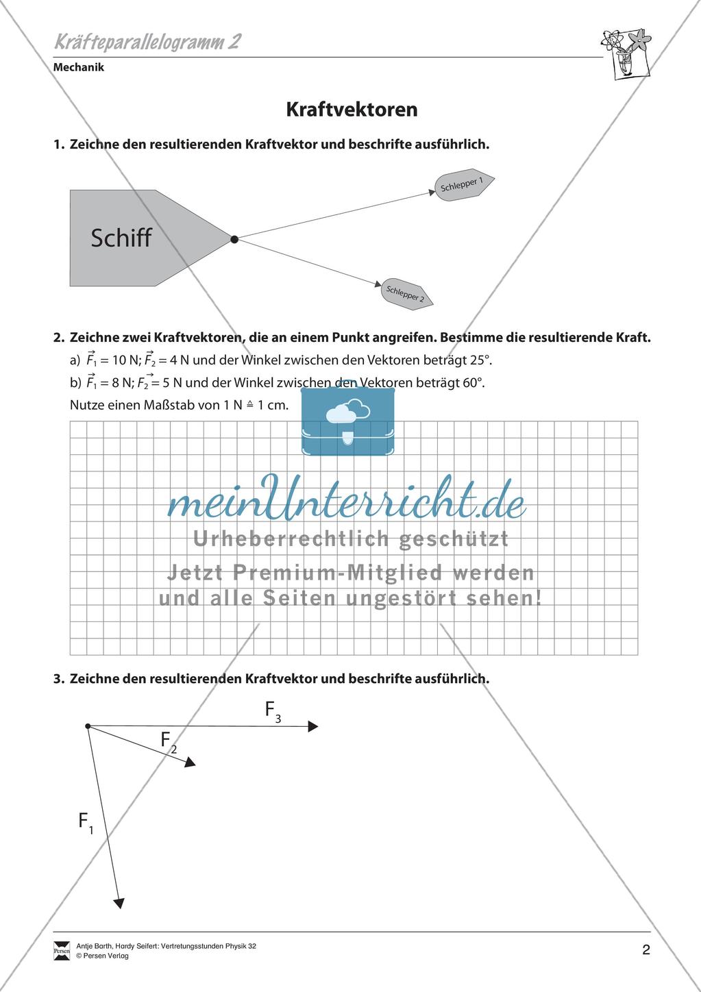 Kräfteparallelogramm Preview 3