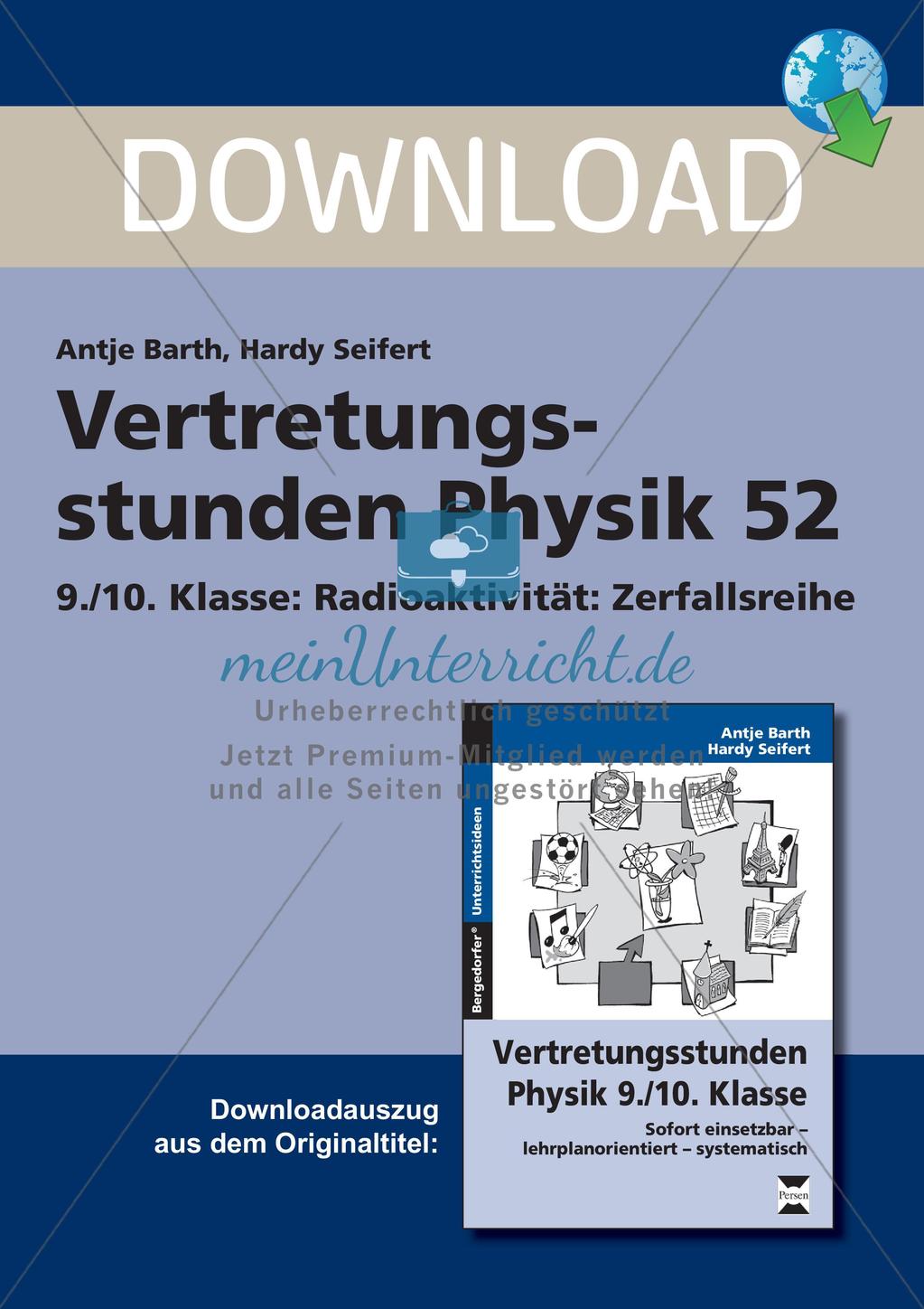 Radioaktivität: Zerfallsreihe Preview 1