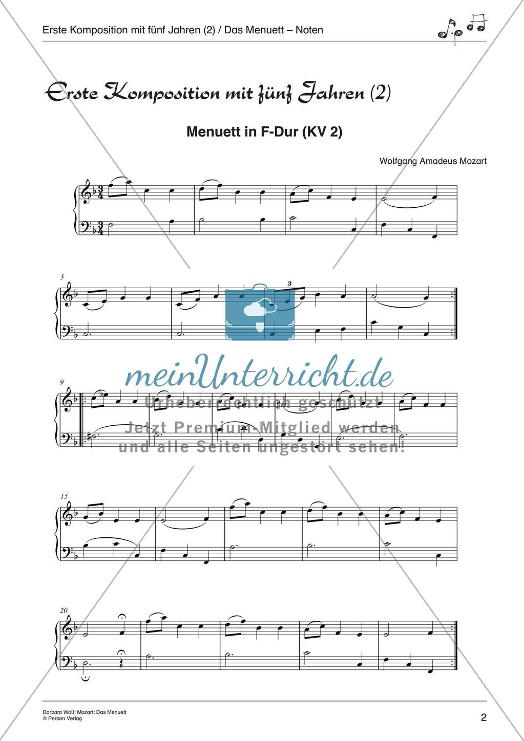 Mozart: Das Menuett Preview 4
