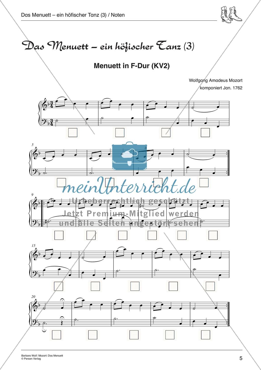 Mozart: Das Menuett Preview 7
