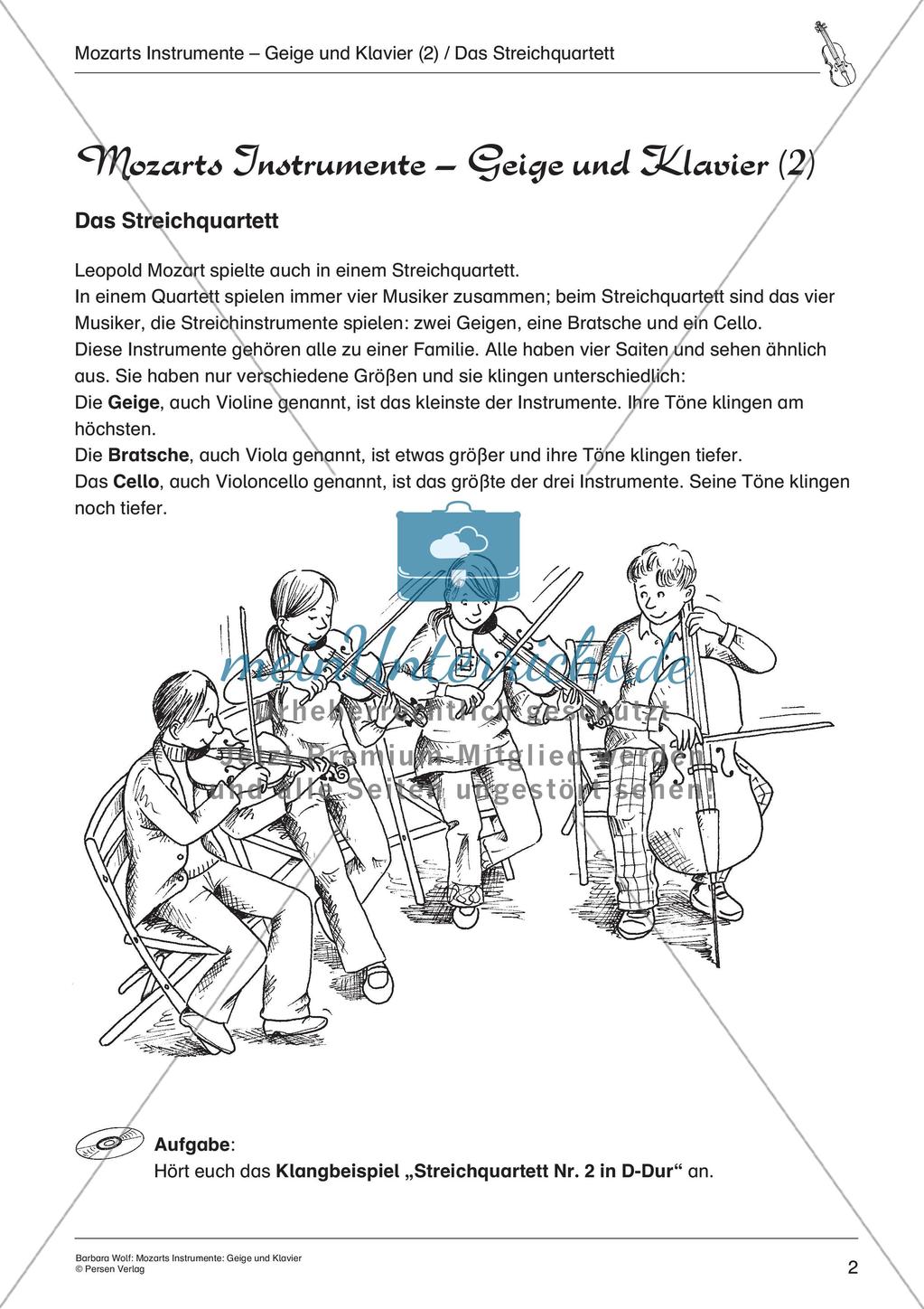 Mozarts Instrumente: Geige und Klavier Preview 4