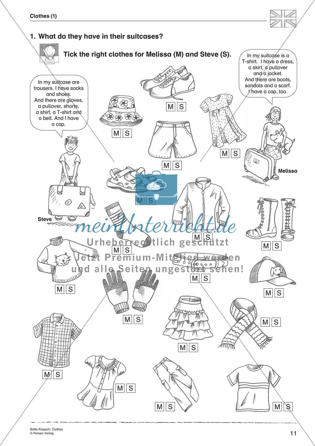 Wortschatzarbeit: Clothes Preview 13