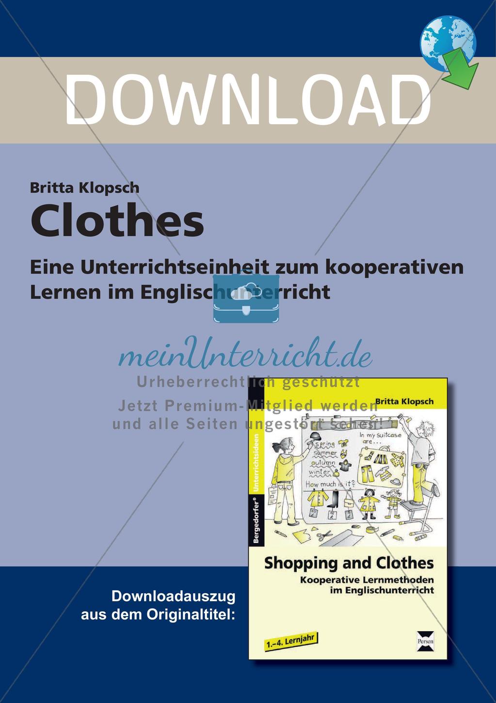 Wortschatzarbeit: Clothes Preview 1