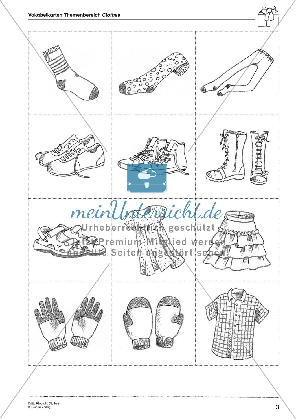 Wortschatzarbeit: Clothes Preview 5