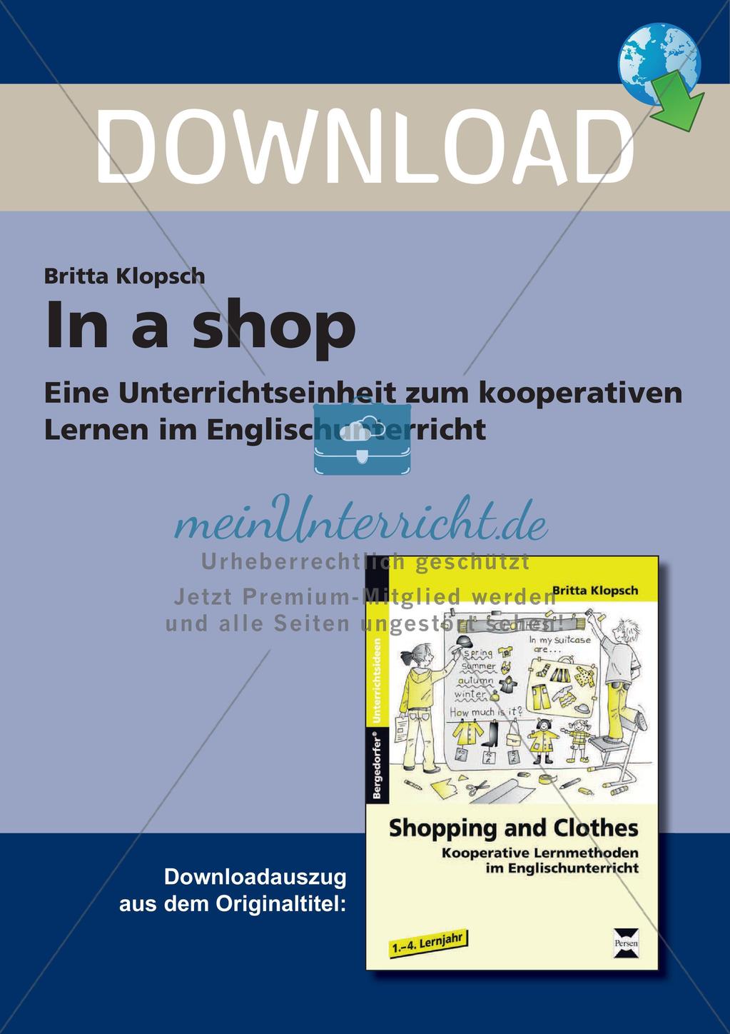 Wortschatzarbeit: In a Shop Preview 1