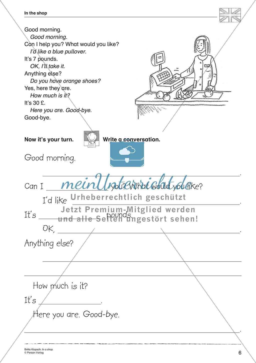 Wortschatzarbeit: In a Shop Preview 8