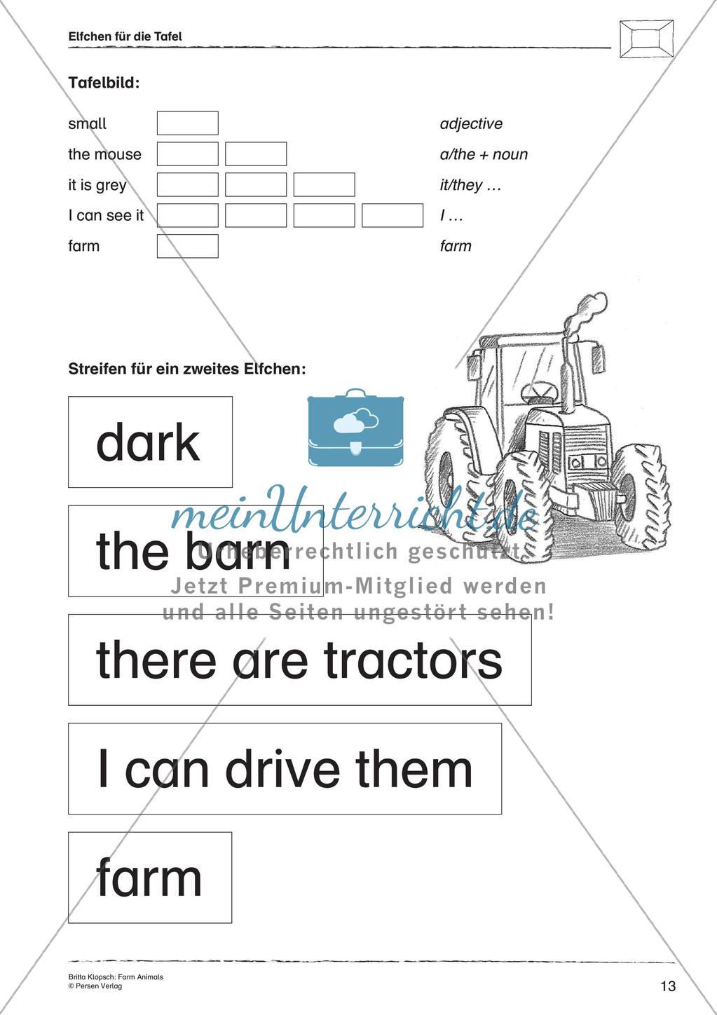 Wortschatzarbeit: Farm Animals Preview 15