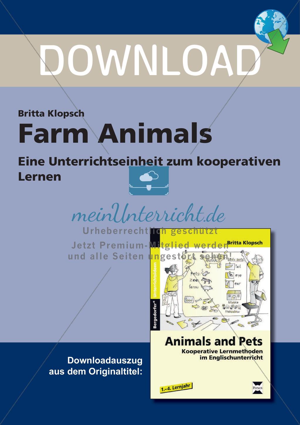 Wortschatzarbeit: Farm Animals Preview 1