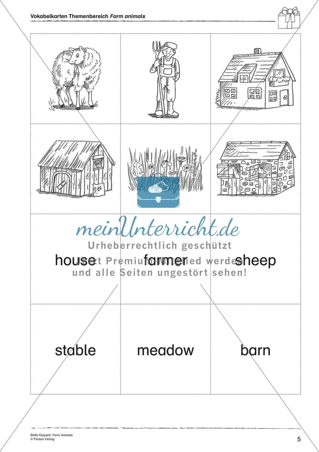 Wortschatzarbeit: Farm Animals Preview 7