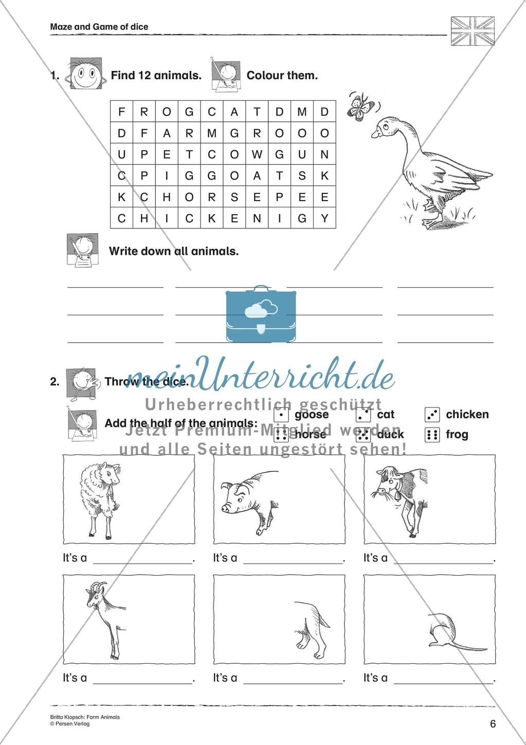 Wortschatzarbeit: Farm Animals Preview 8