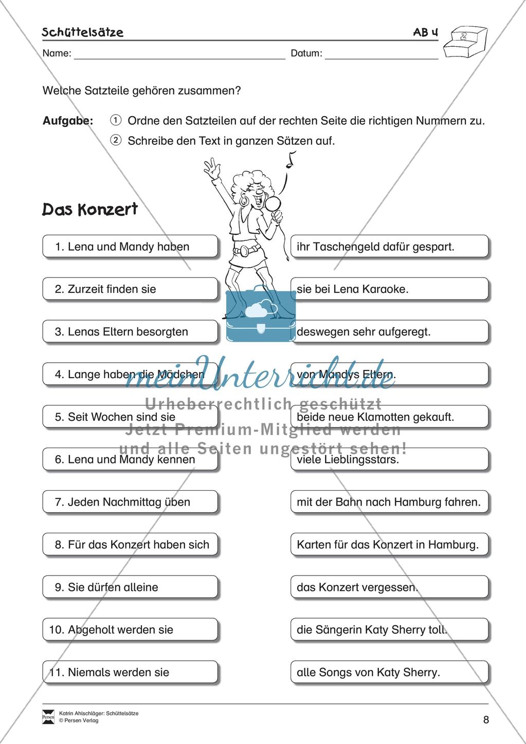Schüttelsätze: Schreiben von einfachen Sätzen Preview 10