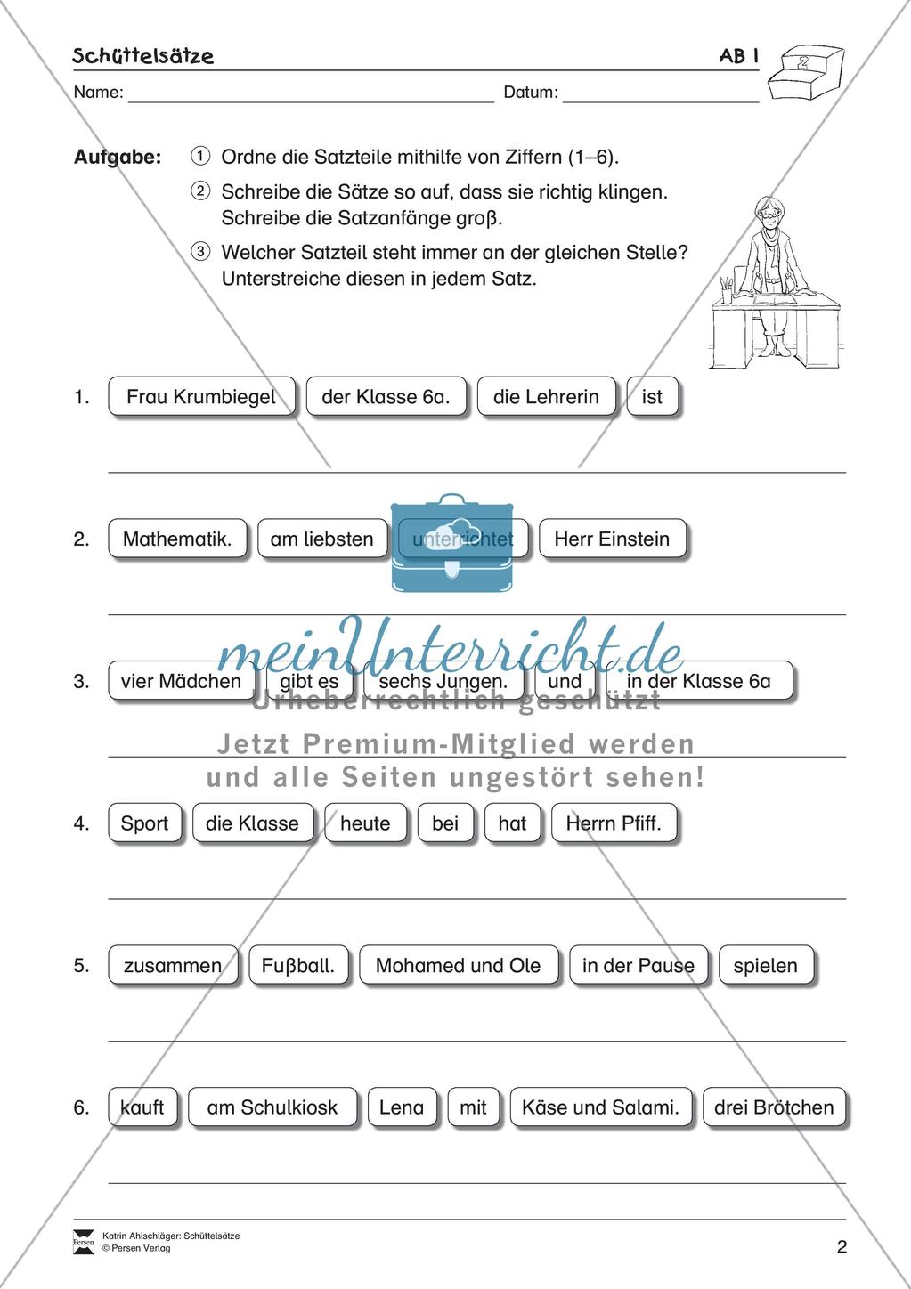 Schüttelsätze: Schreiben von einfachen Sätzen Preview 4