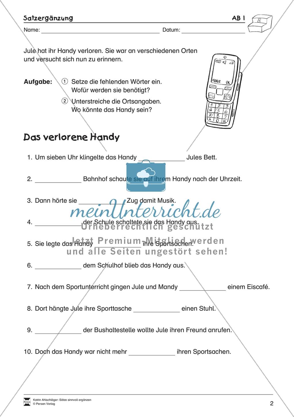Sinnvolles Ergänzen von Sätzen Preview 4