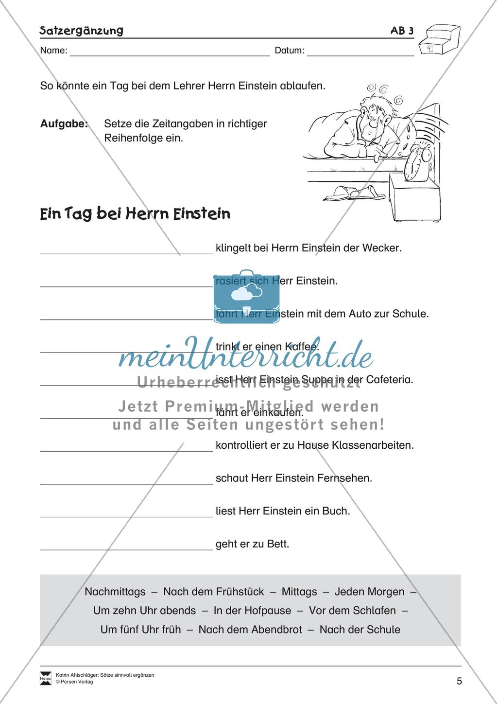 Sinnvolles Ergänzen von Sätzen Preview 7