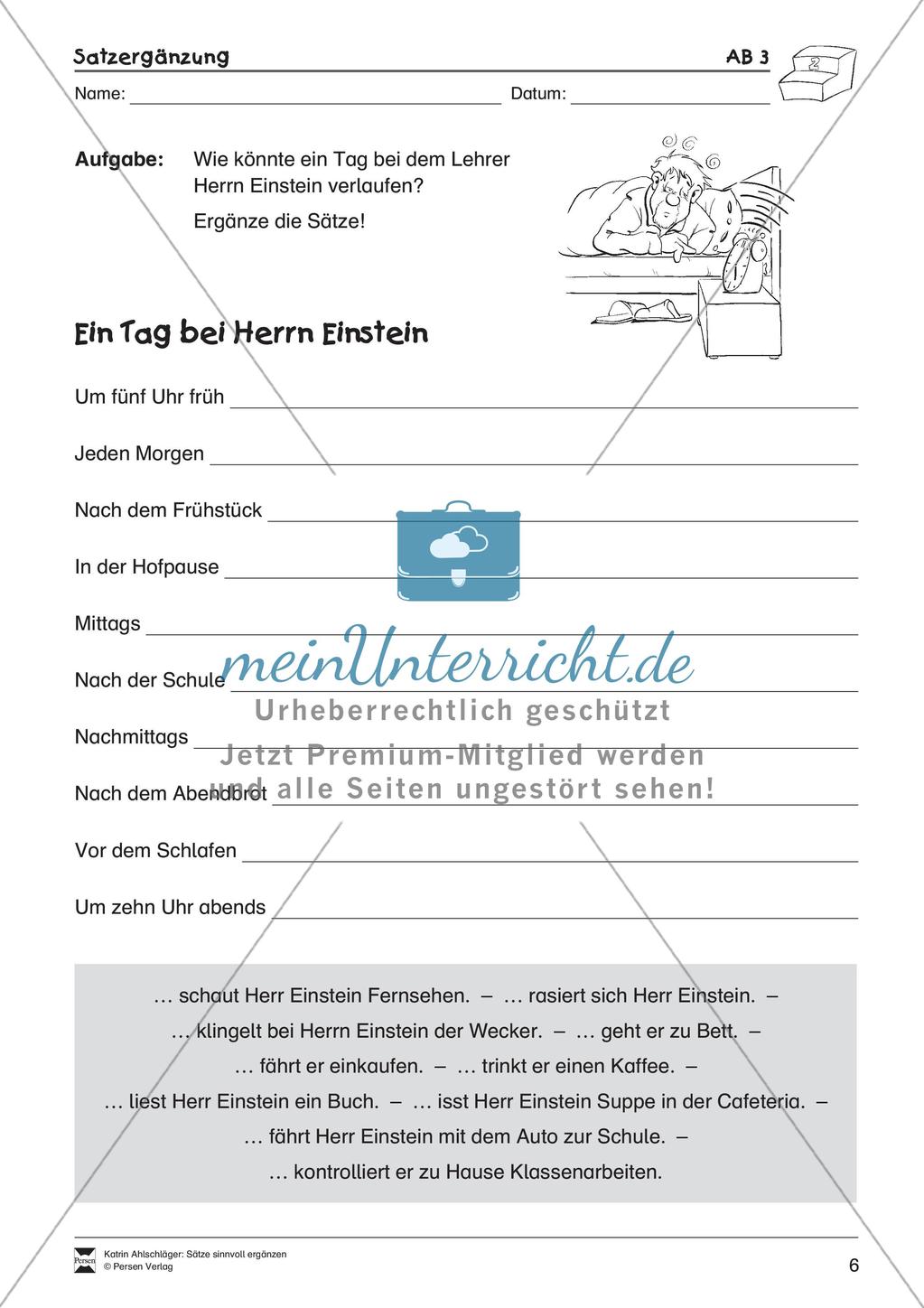 Sinnvolles Ergänzen von Sätzen Preview 8