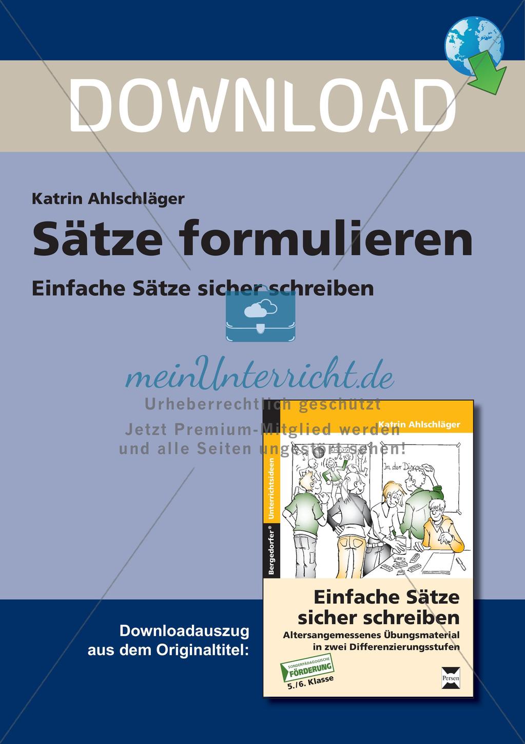 Formulieren von Sätzen Preview 1