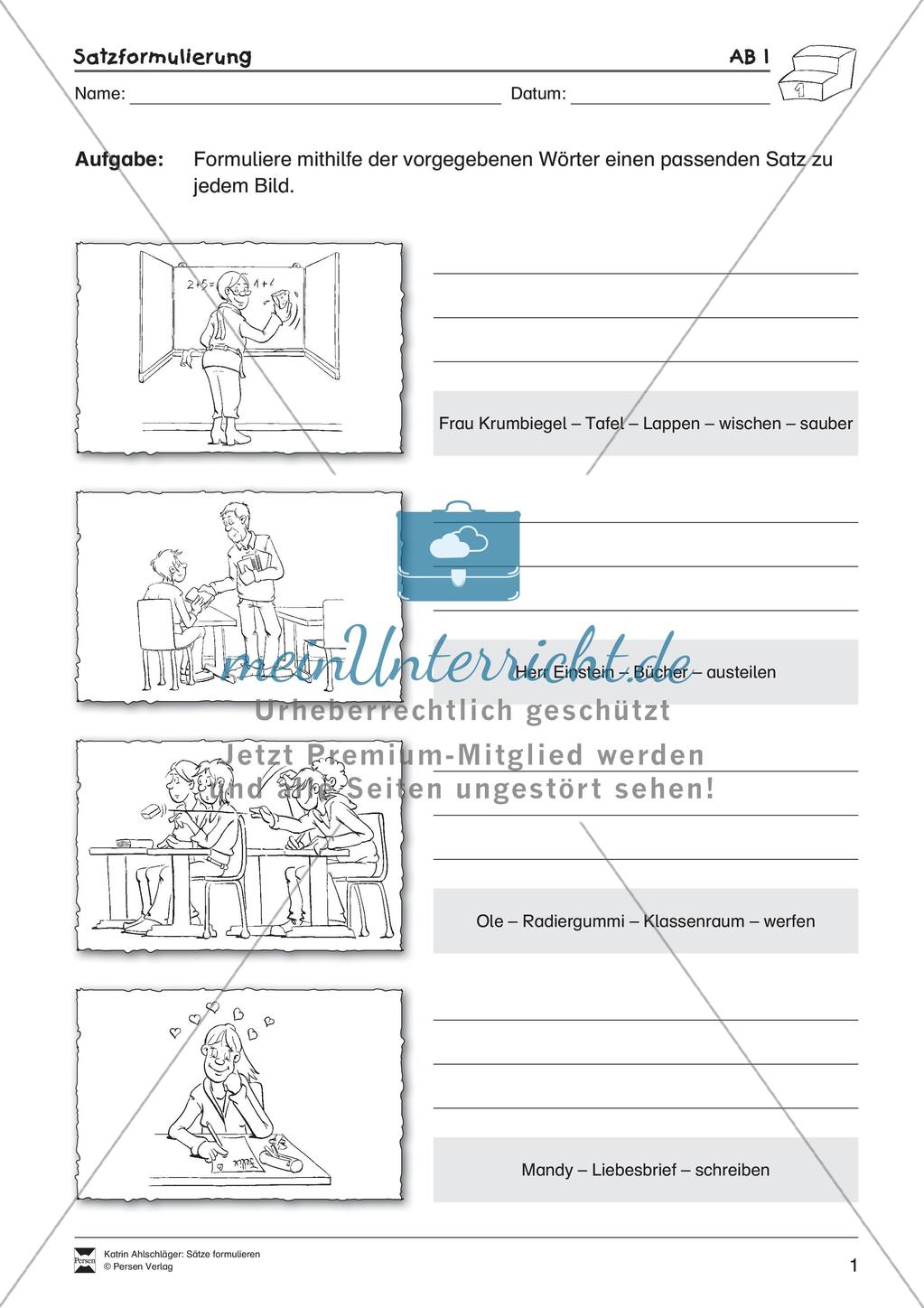 Formulieren von Sätzen Preview 3