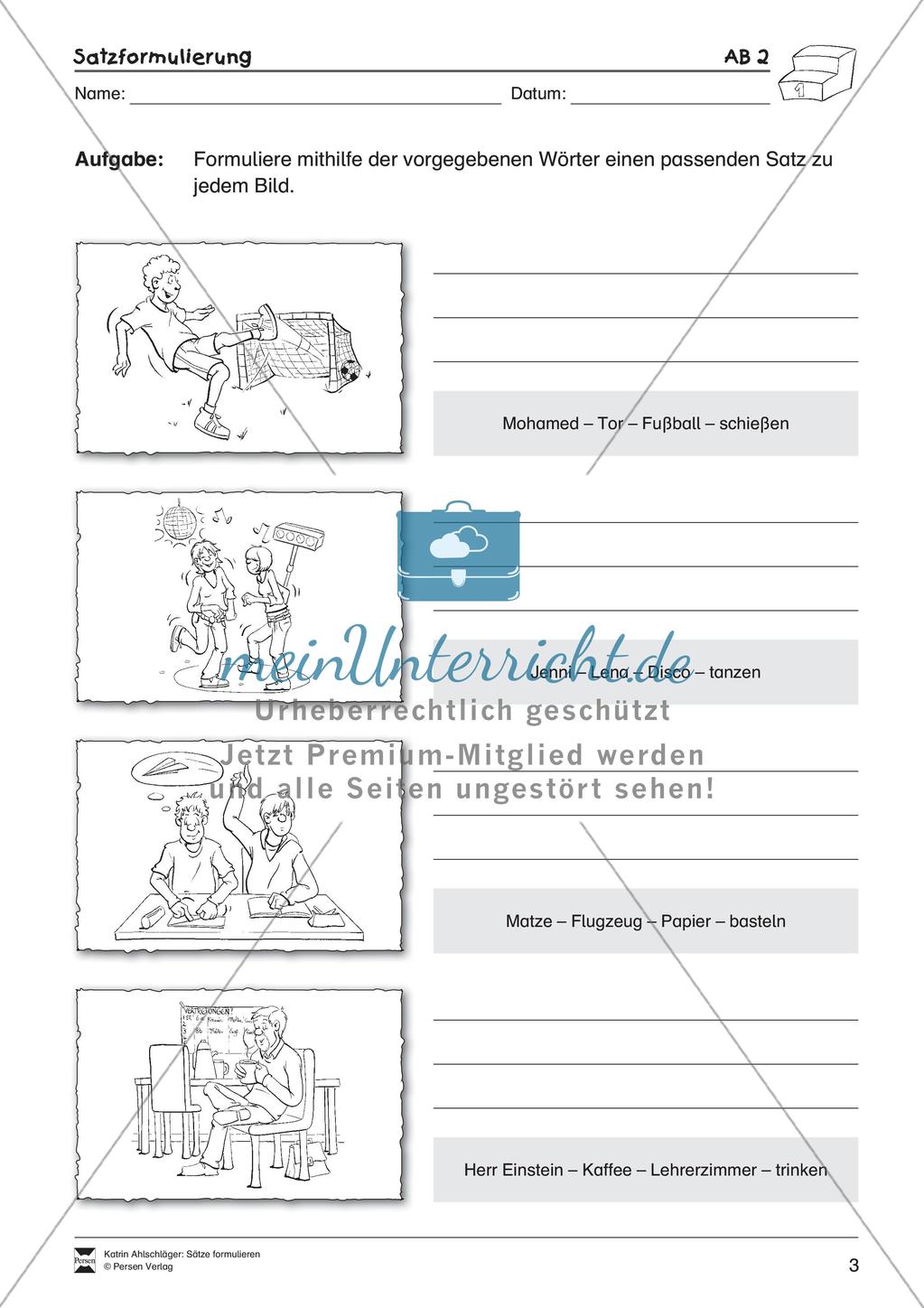 Formulieren von Sätzen Preview 5