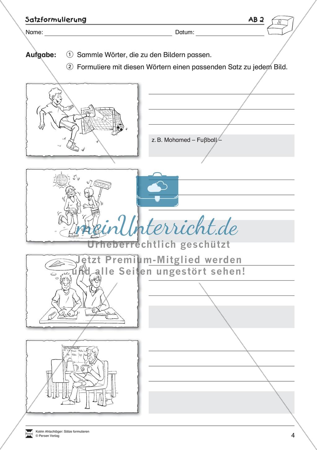 Formulieren von Sätzen Preview 6