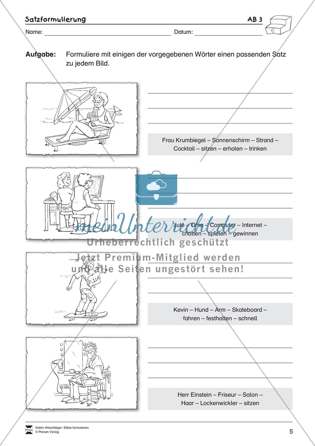 Formulieren von Sätzen Preview 7