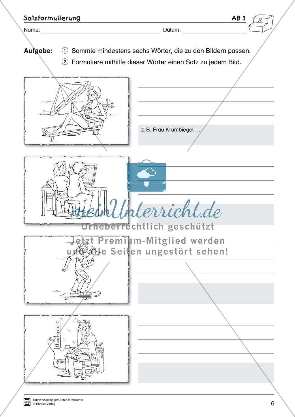 Formulieren von Sätzen Preview 8