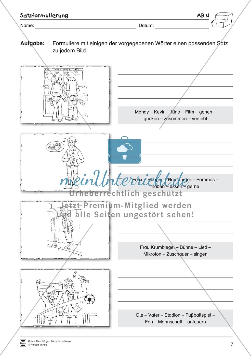 Formulieren von Sätzen Preview 9