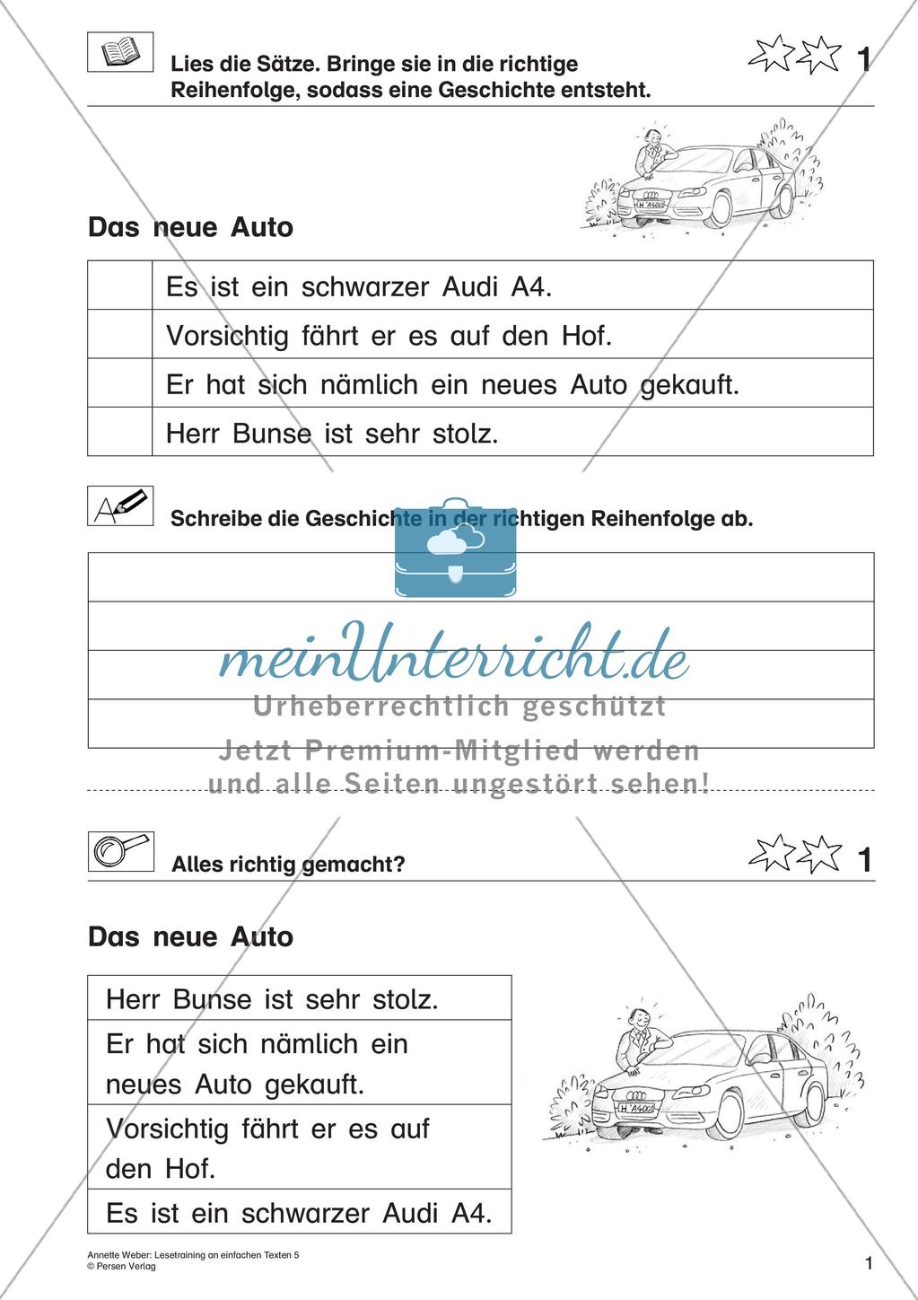 Ordnen von Sätzen zu einer Geschichte Preview 3