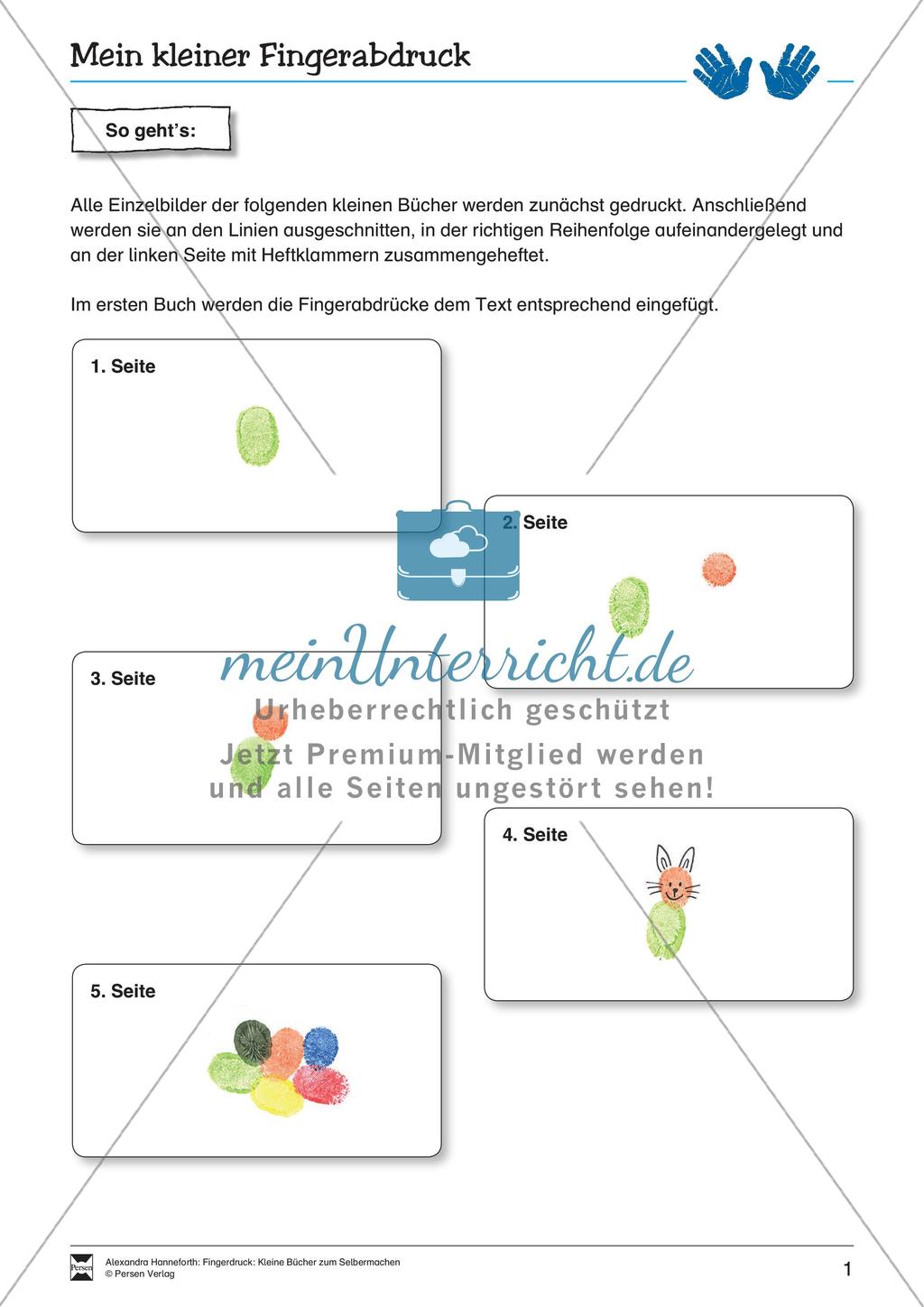 Fingerdruck: Erstellen kleiner Bücher Preview 3