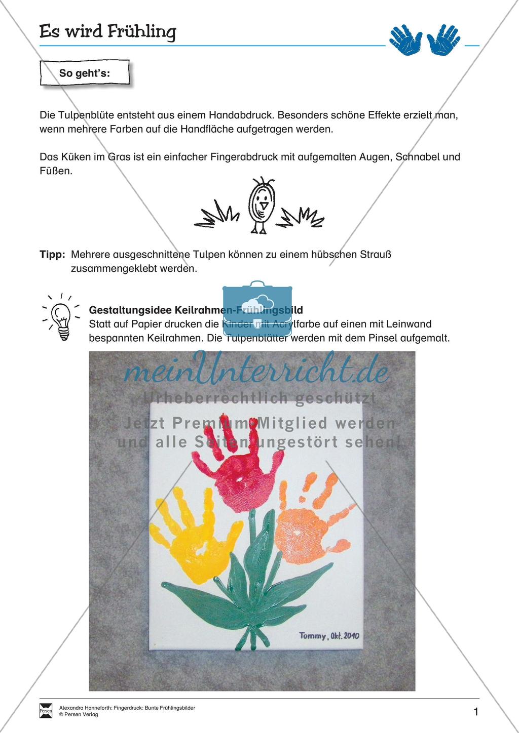 Fingerdruck: Bunte Frühlingsbilder Preview 3
