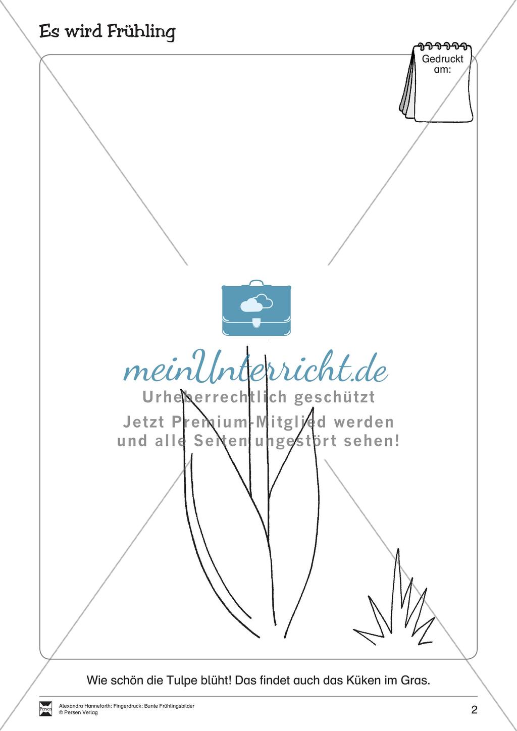 Fingerdruck: Bunte Frühlingsbilder Preview 4
