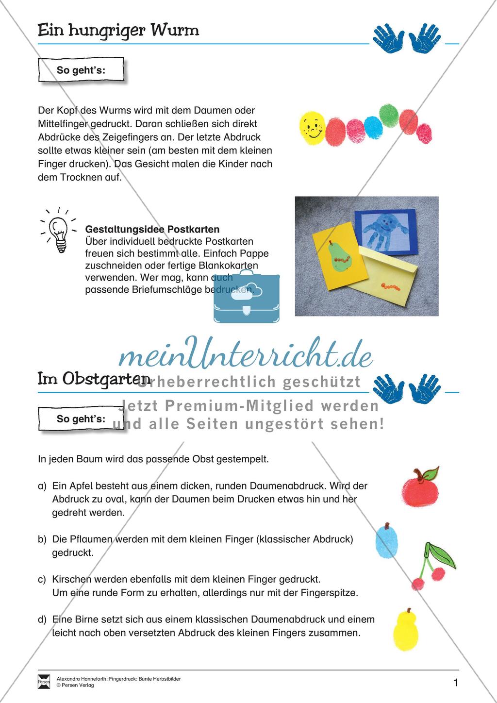 Fingerdruck: Bunte Herbstbilder Preview 3