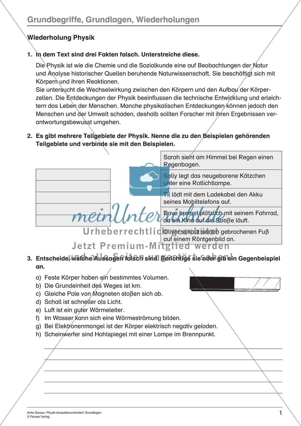 Grundlagen: Einheiten, Größen, Diagramme Preview 3