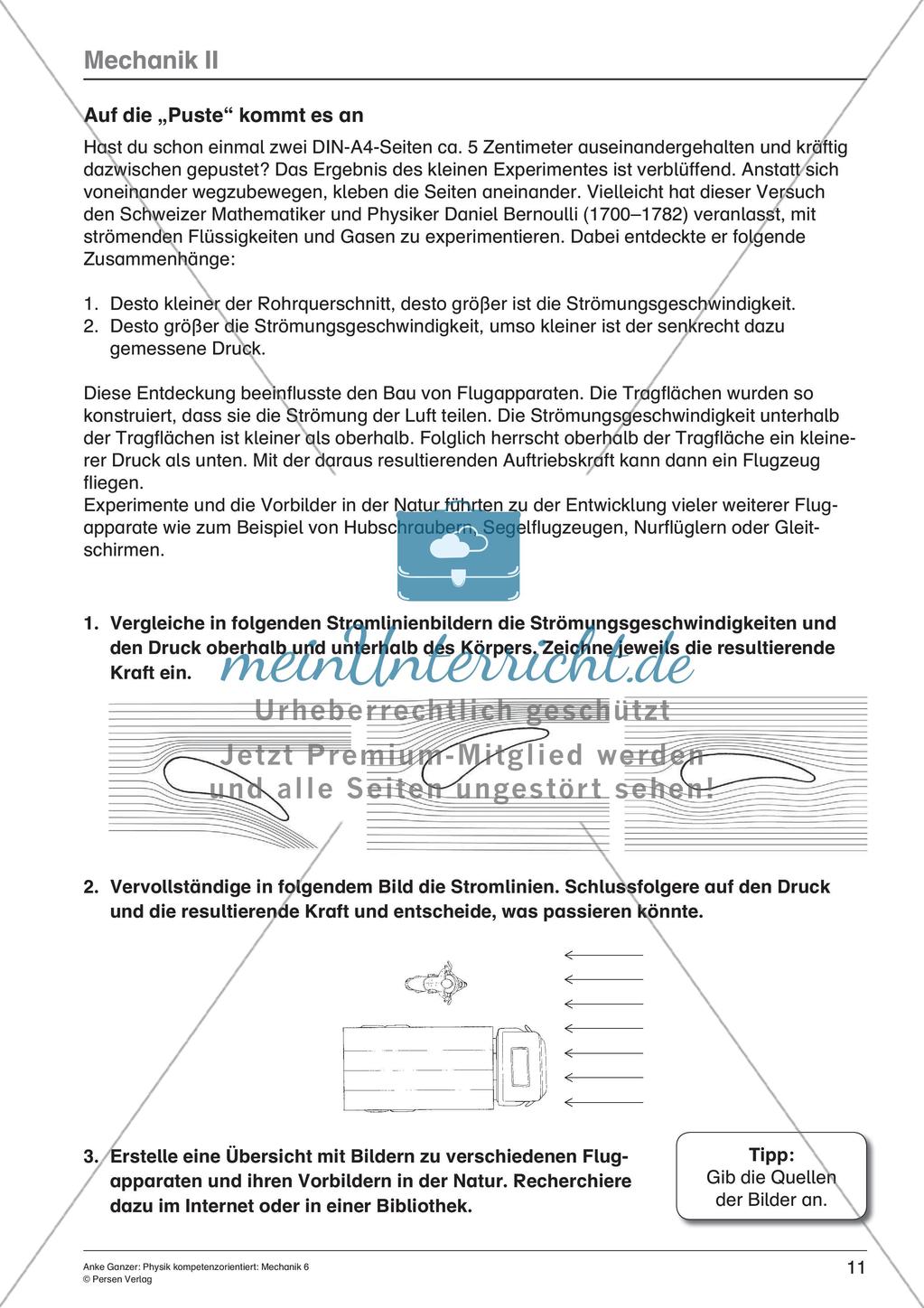 Mechanik der Flüssigkeiten und Gase Preview 13