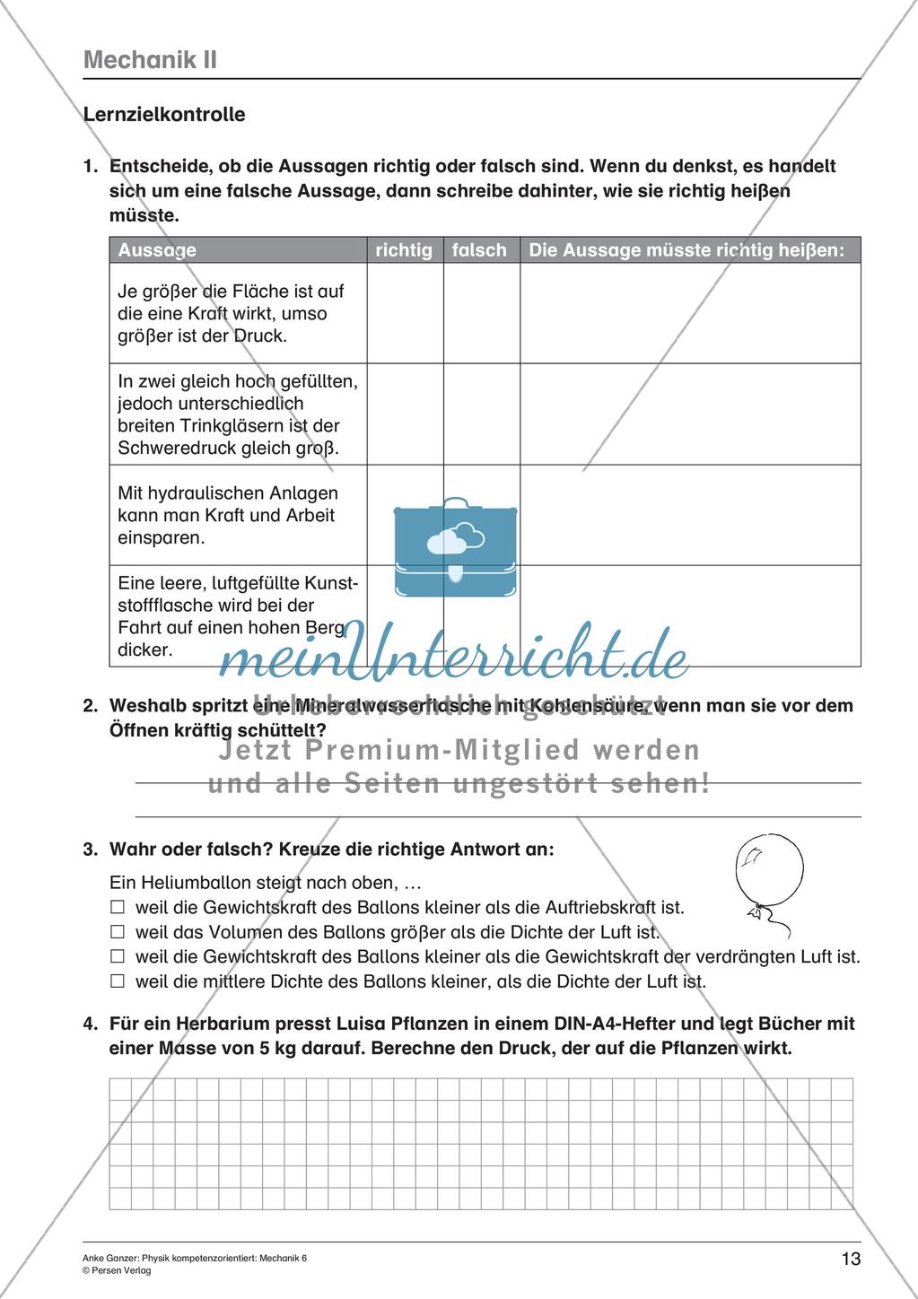 Mechanik der Flüssigkeiten und Gase Preview 15