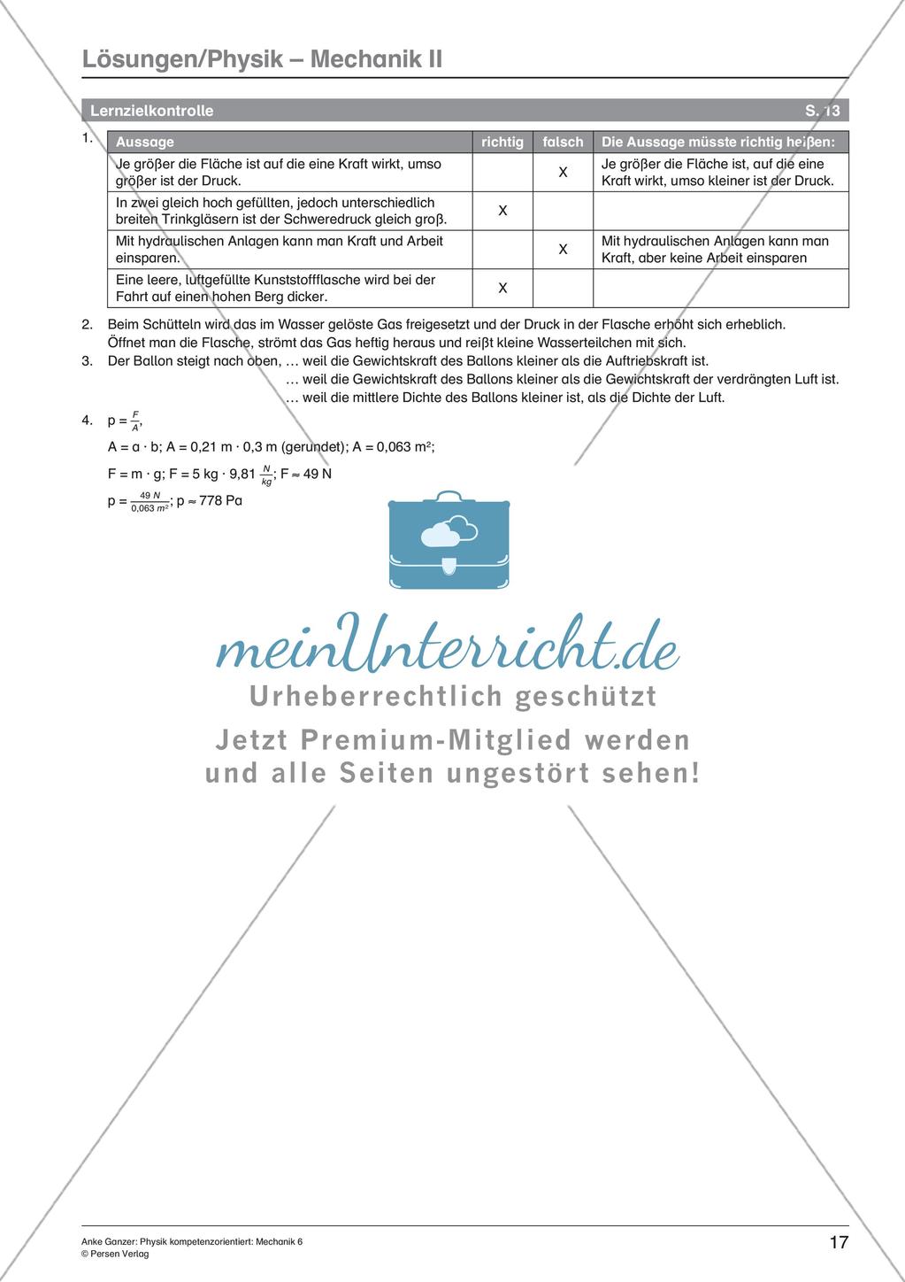 Mechanik der Flüssigkeiten und Gase Preview 19