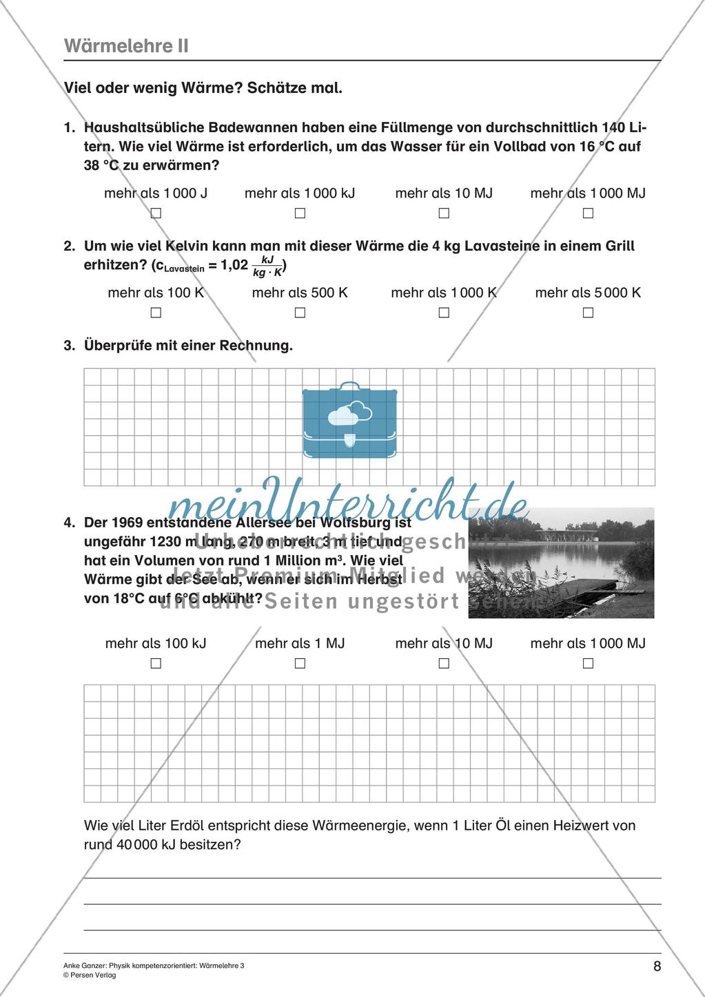 Wärmelehre: Wärmekapazität, Temperatur, thermische Energie Preview 10
