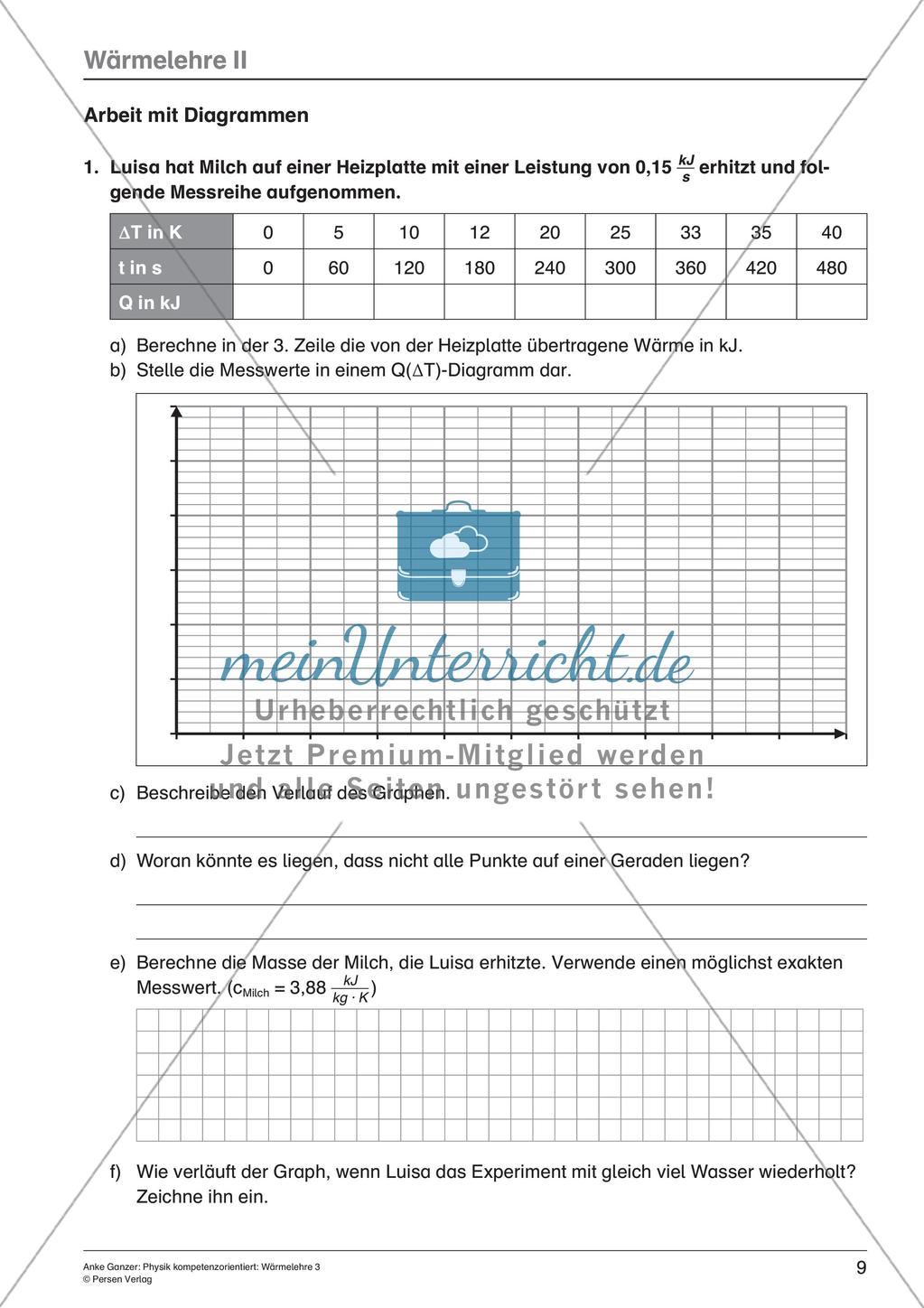Wärmelehre: Wärmekapazität, Temperatur, thermische Energie Preview 11