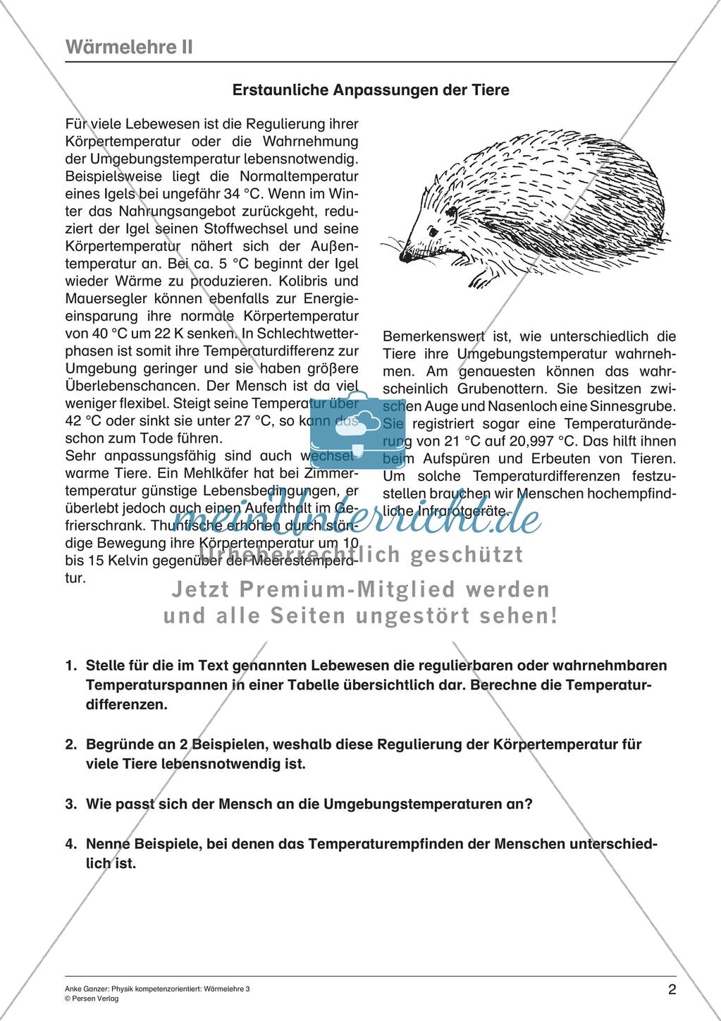 Wärmelehre: Wärmekapazität, Temperatur, thermische Energie Preview 4