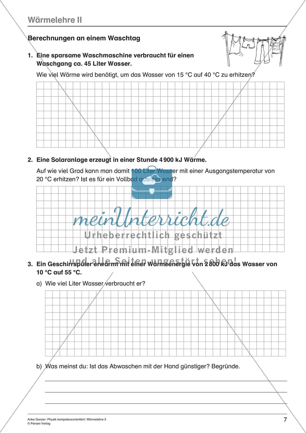 Wärmelehre: Wärmekapazität, Temperatur, thermische Energie Preview 9