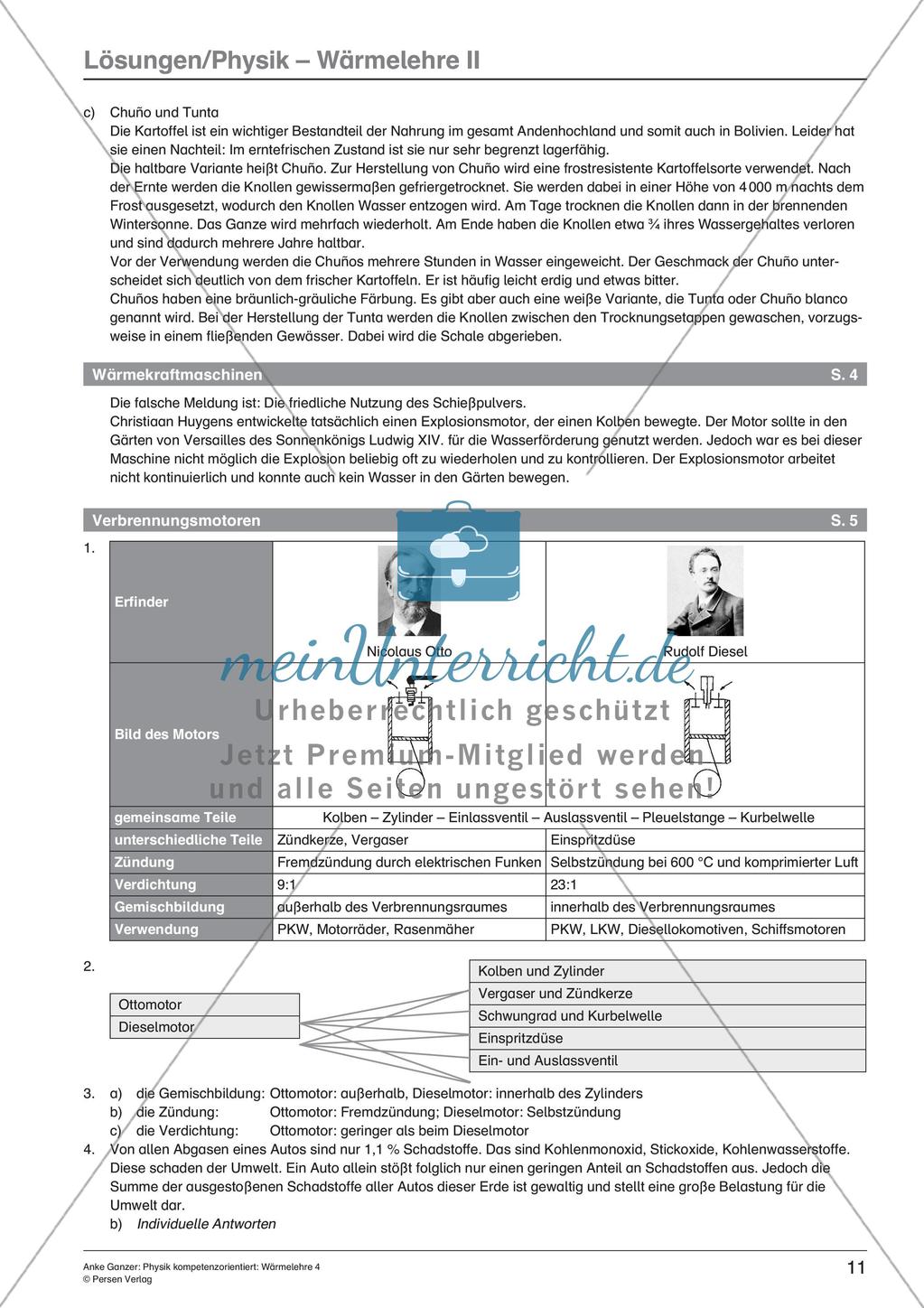 Aggregatzustände, Wärmekraftmaschinen, Verbrennungsmotoren Preview 13