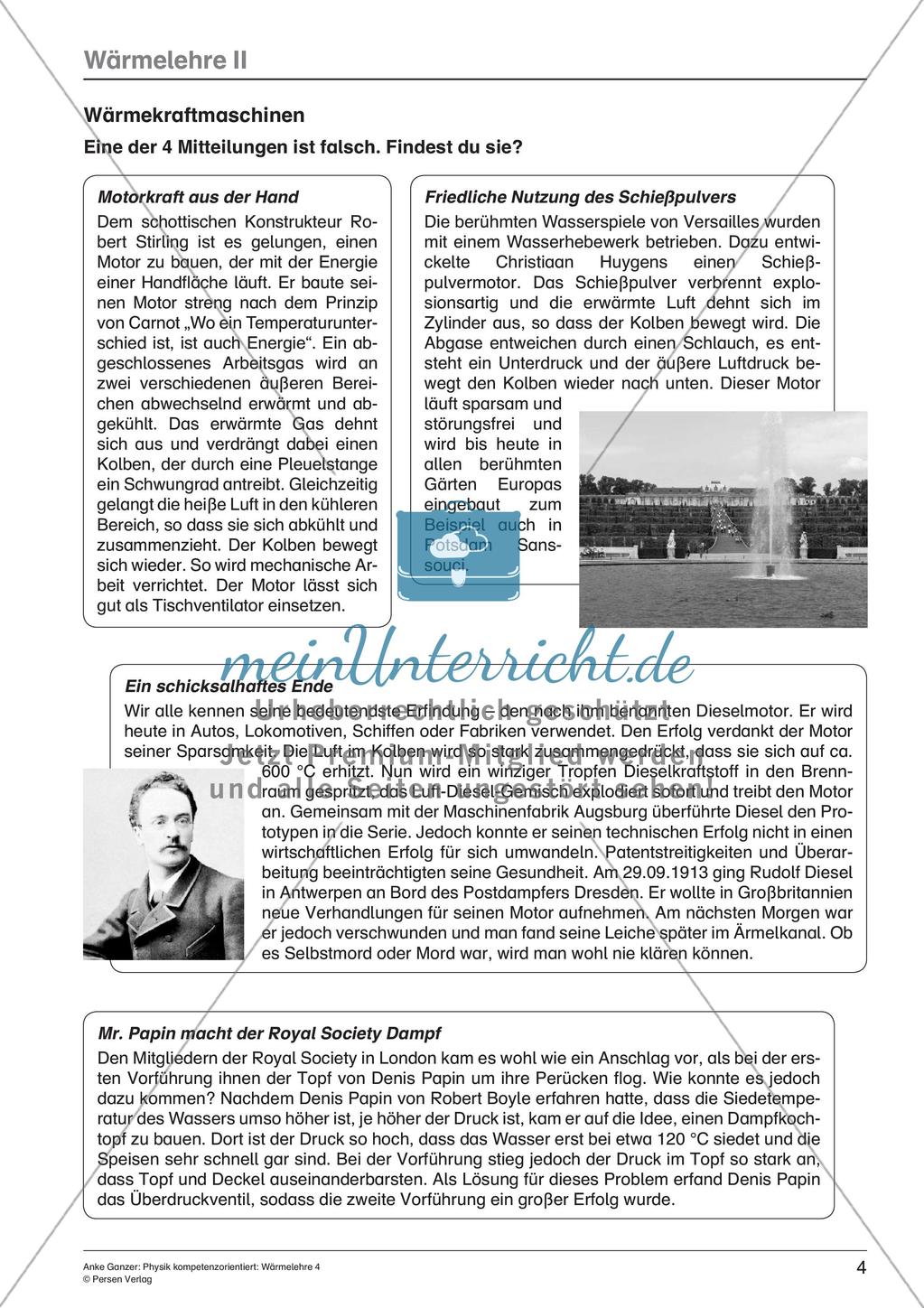Aggregatzustände, Wärmekraftmaschinen, Verbrennungsmotoren Preview 6