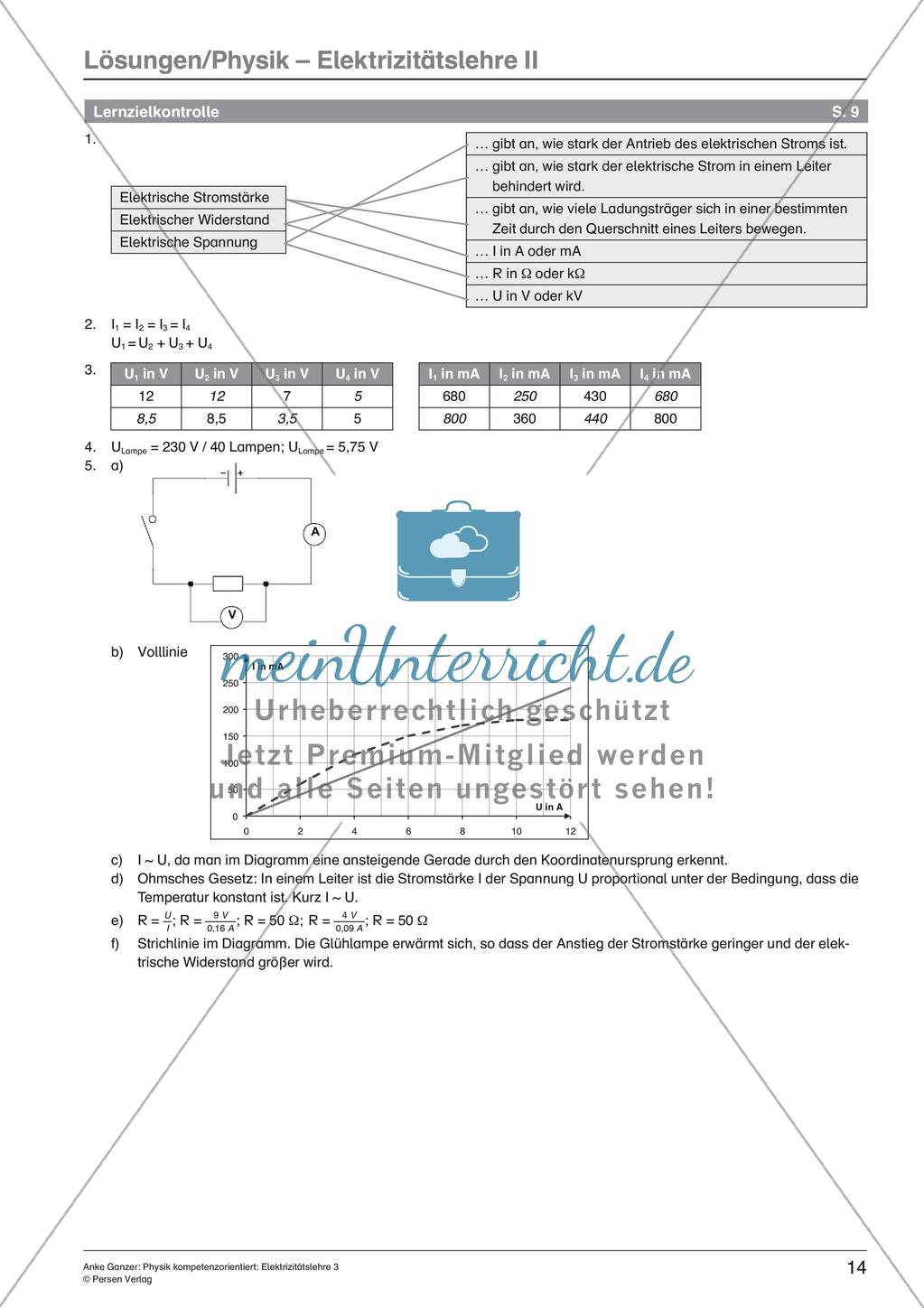 Elektrizität: Stromstärke, Spannung, Widerstand Preview 16